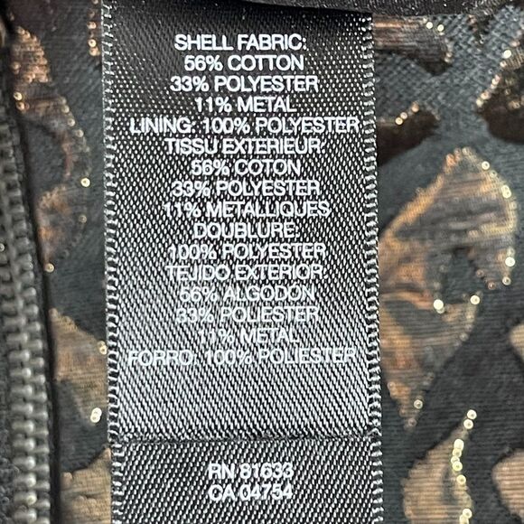 Kenneth Cole Black/Gold Cheetah Mini Skirt Sz 4P - Picture 7 of 8